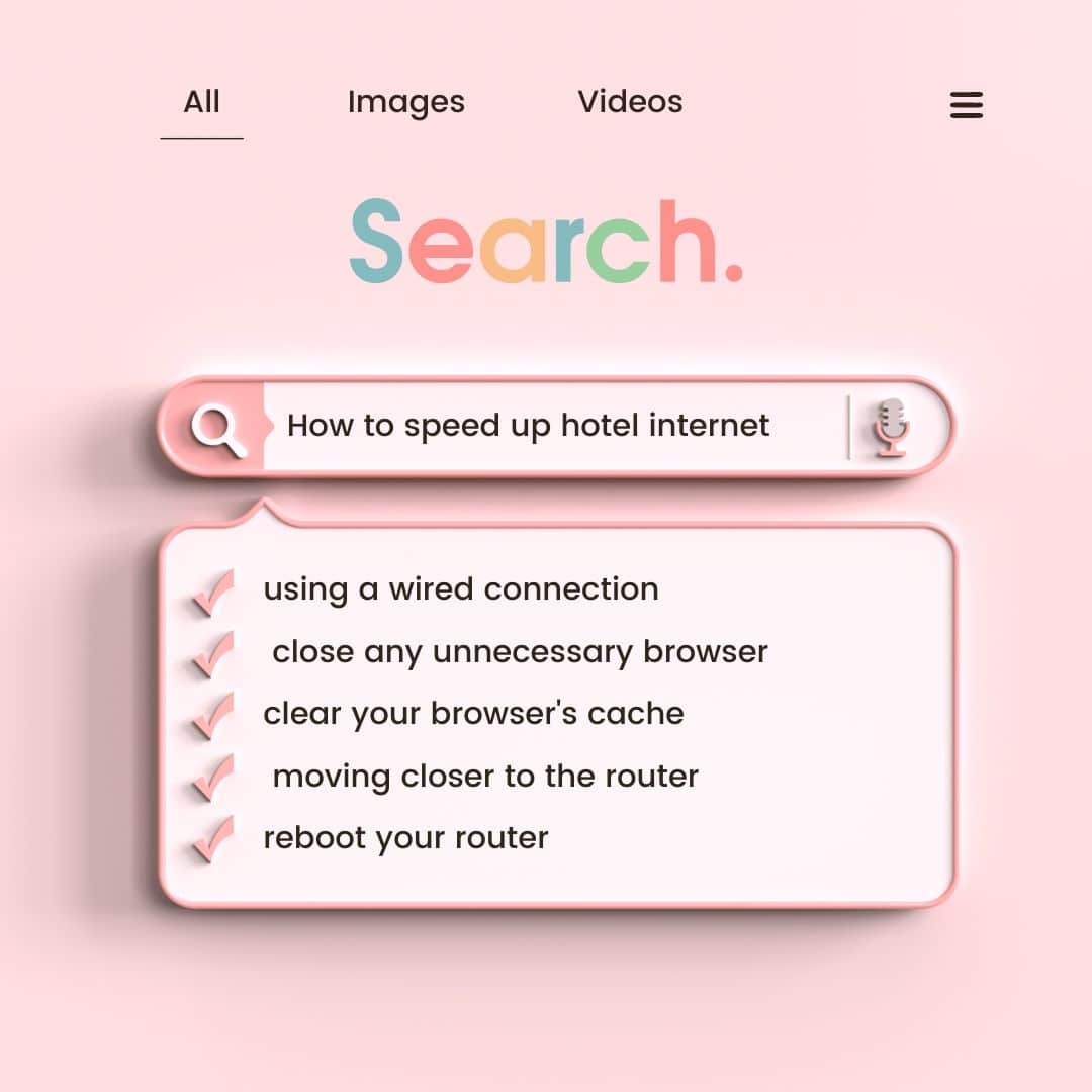How to speed up hotel internet