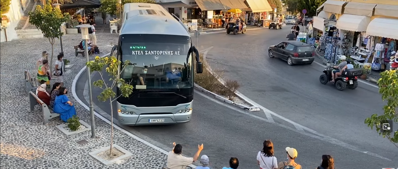 Santorini has a comprehensive bus network